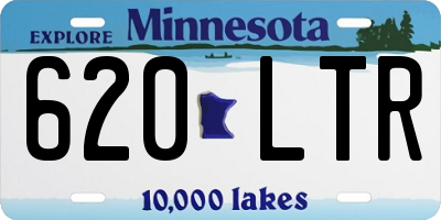 MN license plate 620LTR