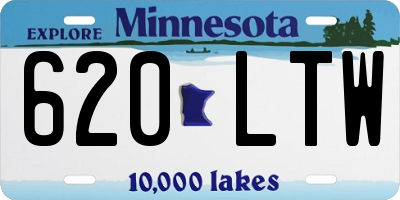 MN license plate 620LTW