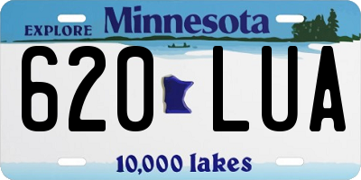 MN license plate 620LUA