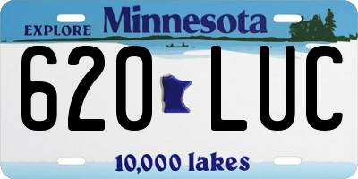 MN license plate 620LUC