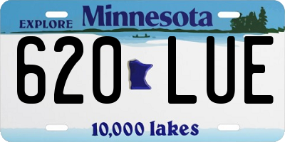 MN license plate 620LUE