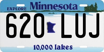 MN license plate 620LUJ