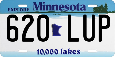 MN license plate 620LUP