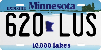MN license plate 620LUS