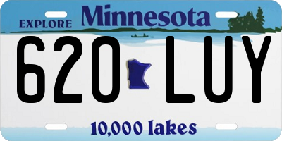 MN license plate 620LUY