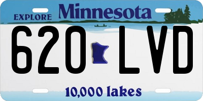MN license plate 620LVD