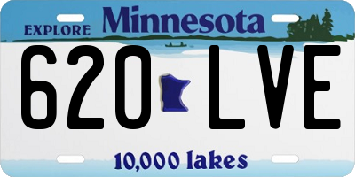 MN license plate 620LVE