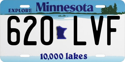 MN license plate 620LVF