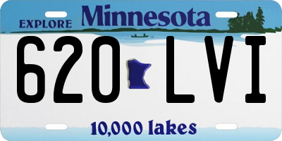 MN license plate 620LVI