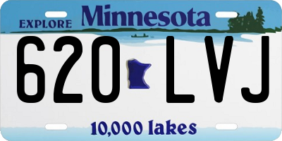 MN license plate 620LVJ