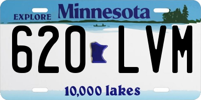 MN license plate 620LVM