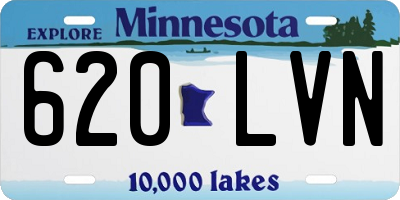 MN license plate 620LVN