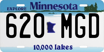 MN license plate 620MGD