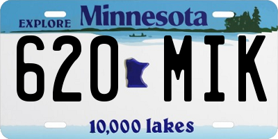 MN license plate 620MIK