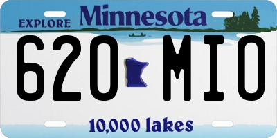 MN license plate 620MIO