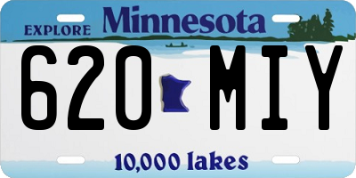MN license plate 620MIY