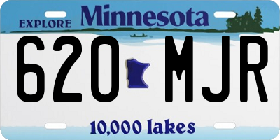 MN license plate 620MJR