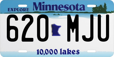 MN license plate 620MJU