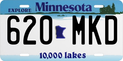 MN license plate 620MKD