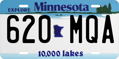 MN license plate 620MQA