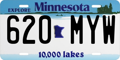 MN license plate 620MYW