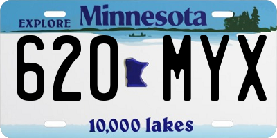 MN license plate 620MYX