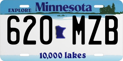 MN license plate 620MZB