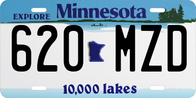 MN license plate 620MZD