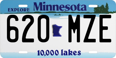 MN license plate 620MZE