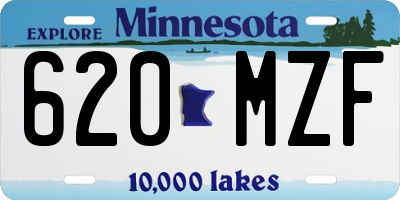 MN license plate 620MZF