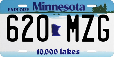 MN license plate 620MZG
