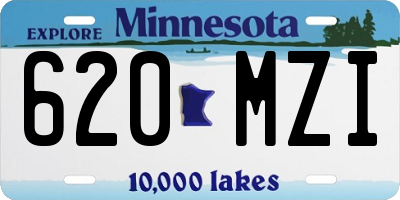 MN license plate 620MZI