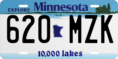 MN license plate 620MZK