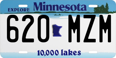 MN license plate 620MZM