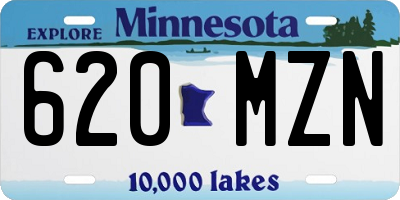 MN license plate 620MZN
