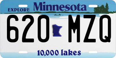 MN license plate 620MZQ