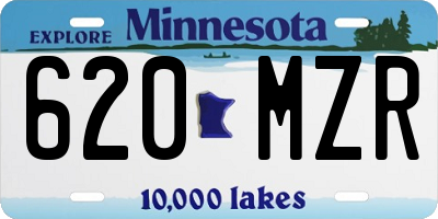 MN license plate 620MZR