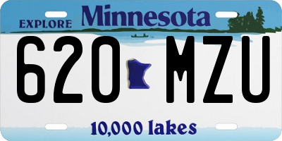 MN license plate 620MZU