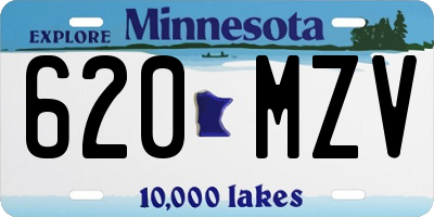 MN license plate 620MZV