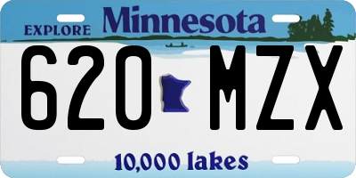 MN license plate 620MZX