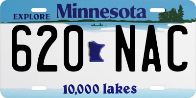 MN license plate 620NAC