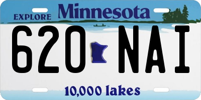 MN license plate 620NAI