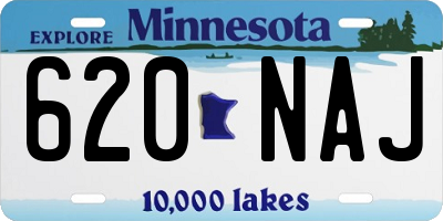 MN license plate 620NAJ