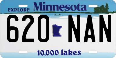 MN license plate 620NAN