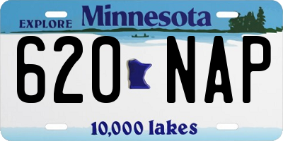 MN license plate 620NAP
