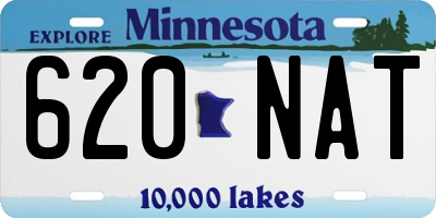 MN license plate 620NAT