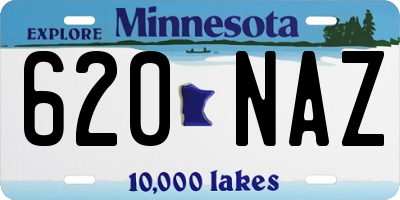 MN license plate 620NAZ