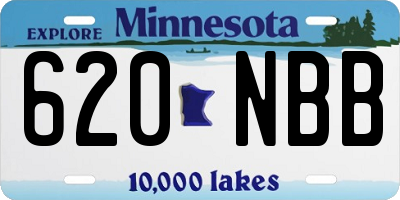 MN license plate 620NBB