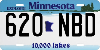 MN license plate 620NBD