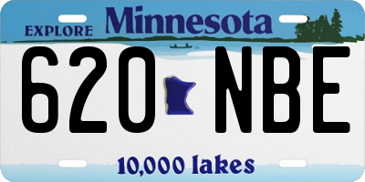 MN license plate 620NBE